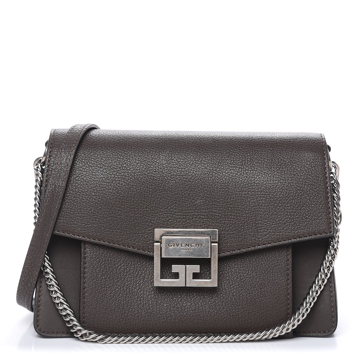 Givenchy Goatskin Small GV3 Shoulder Bag Heather Grey 1 of 9