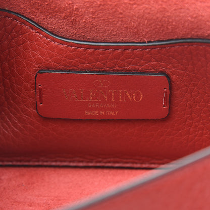 Valentino Garavani Pebbled Calfskin Mini Rockstud Crossbody Bag Rosso Valentino 6 of 9