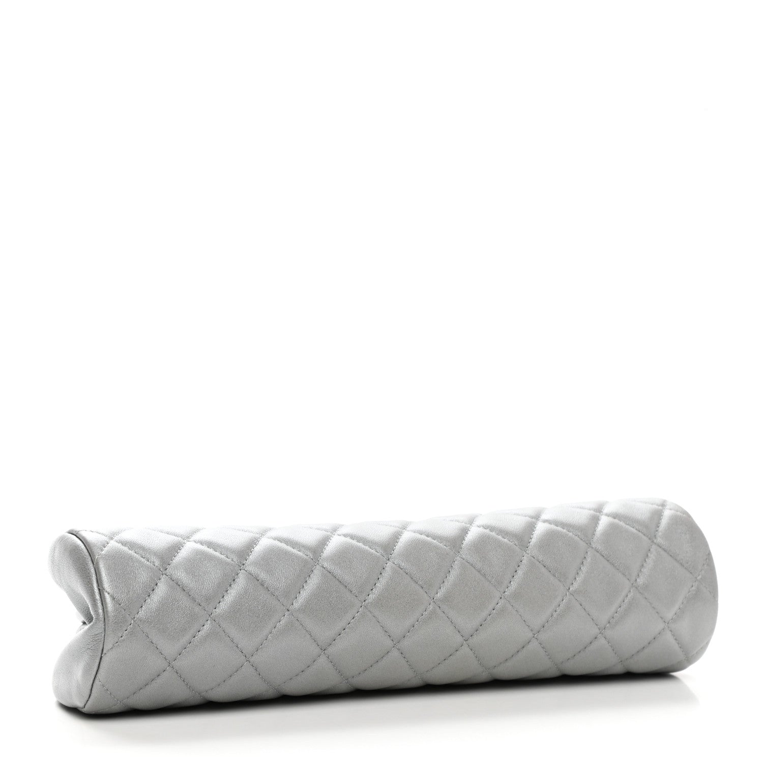 Chanel Metallic Lambskin Quilted Timeless Clutch Silver 4 of 8