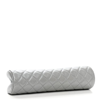 Chanel Metallic Lambskin Quilted Timeless Clutch Silver 4 of 8