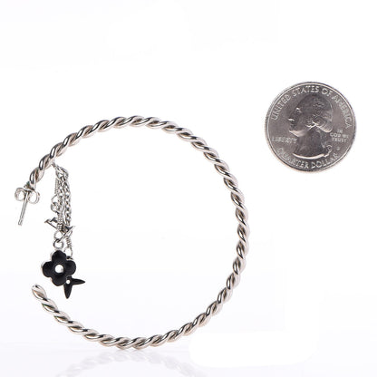 Louis Vuitton Sweet Monogram Creole Hoop Earrings Silver 2 of 3