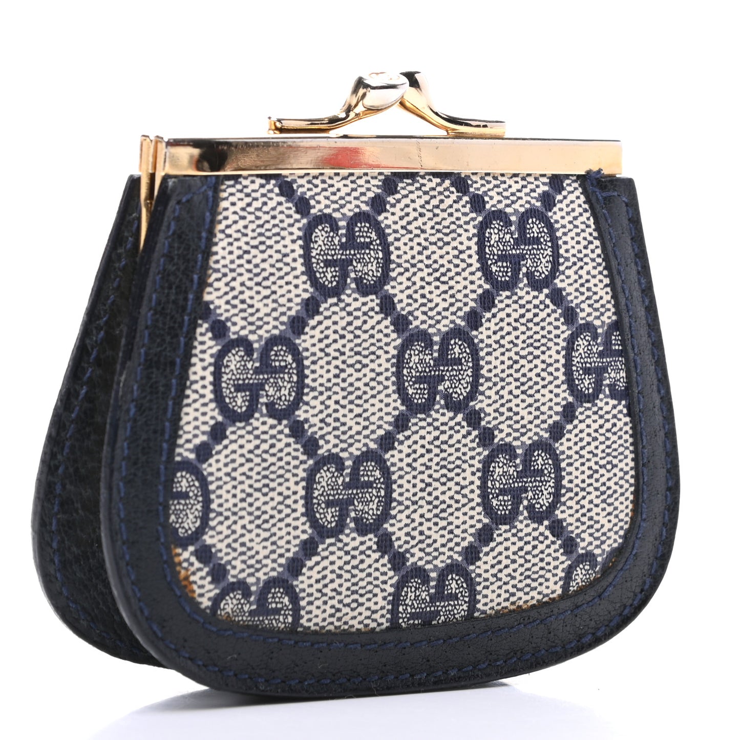 GG Supreme Monogram Coin Purse Beige Blue