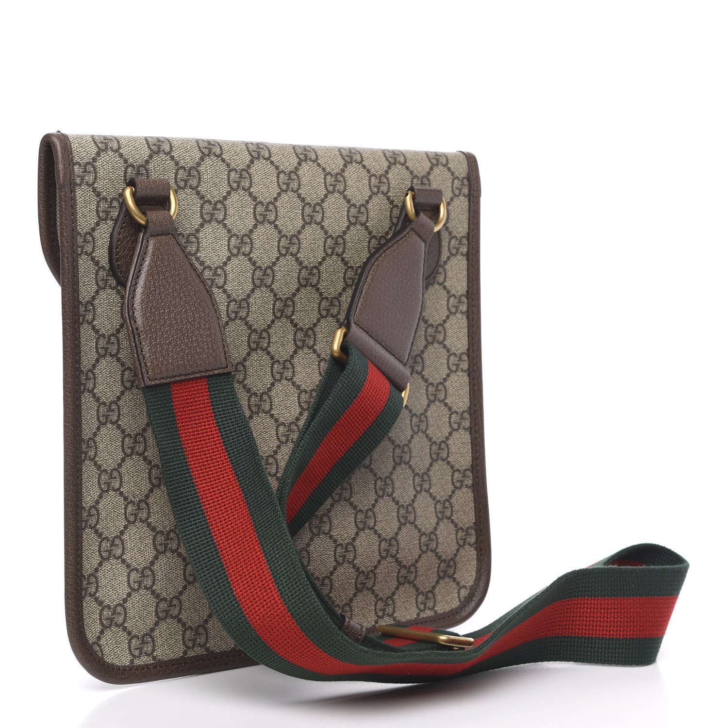 Gucci GG Supreme Monogram Web Medium Neo Vintage Flap Messenger Bag Beige New Acero 3 of 11