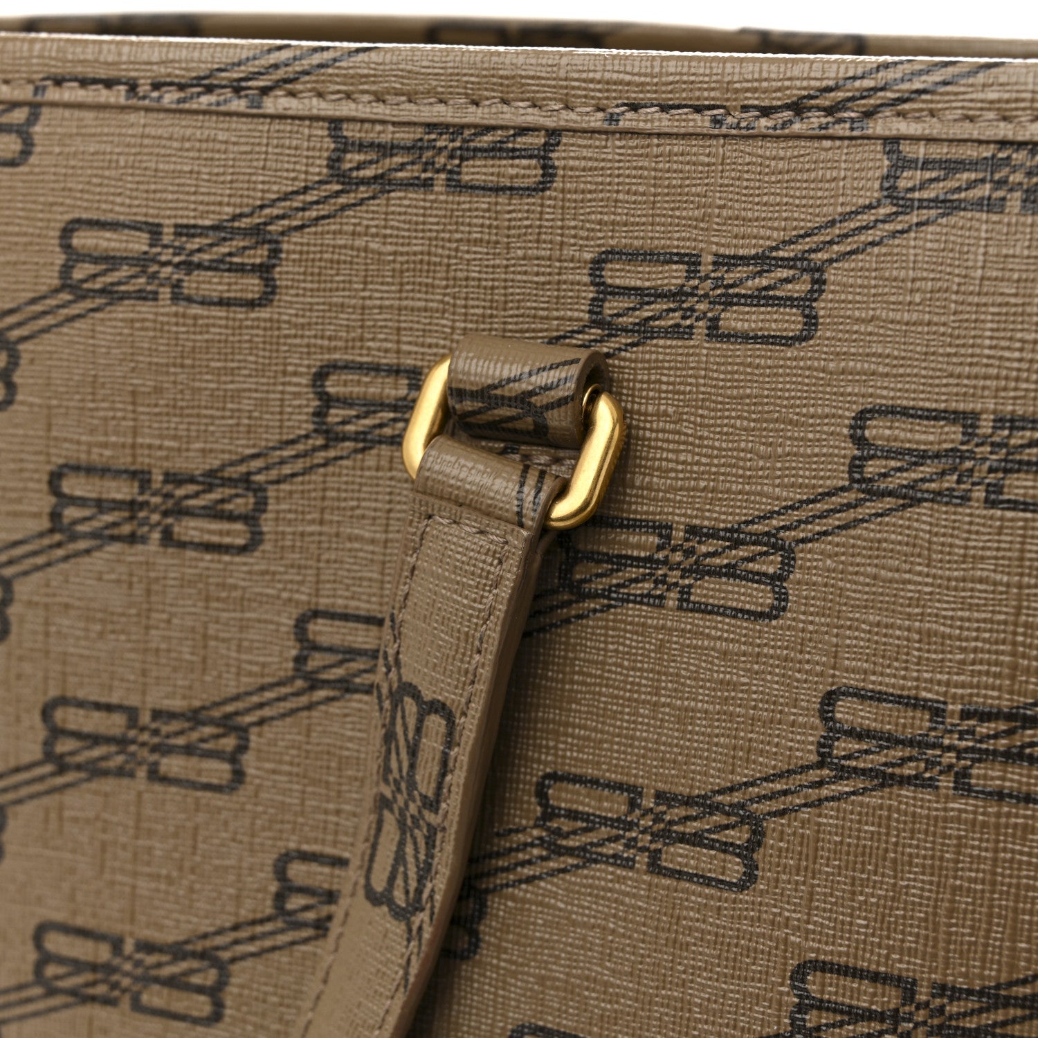 Balenciaga Coated Canvas BB Monogram Medium Signature East West Shopper Bag Beige Brown 13 of 13