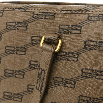 Balenciaga Coated Canvas BB Monogram Medium Signature East West Shopper Bag Beige Brown 13 of 13