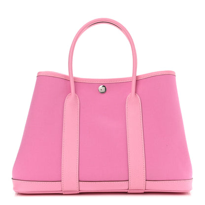 Hermes Toile Epsom Verso Garden Party 30 TPM Bubblegum Rubis 1 of 9