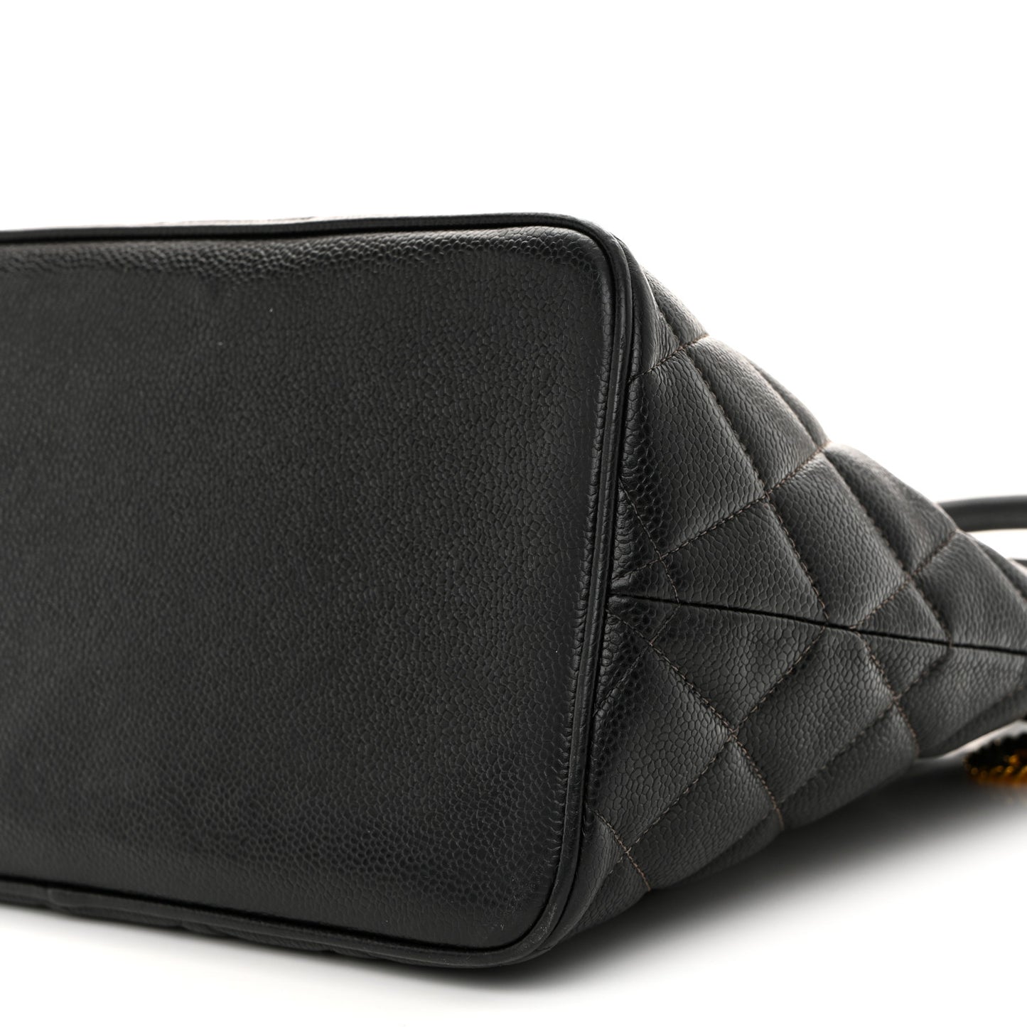 Caviar Quilted Medallion Tote Black