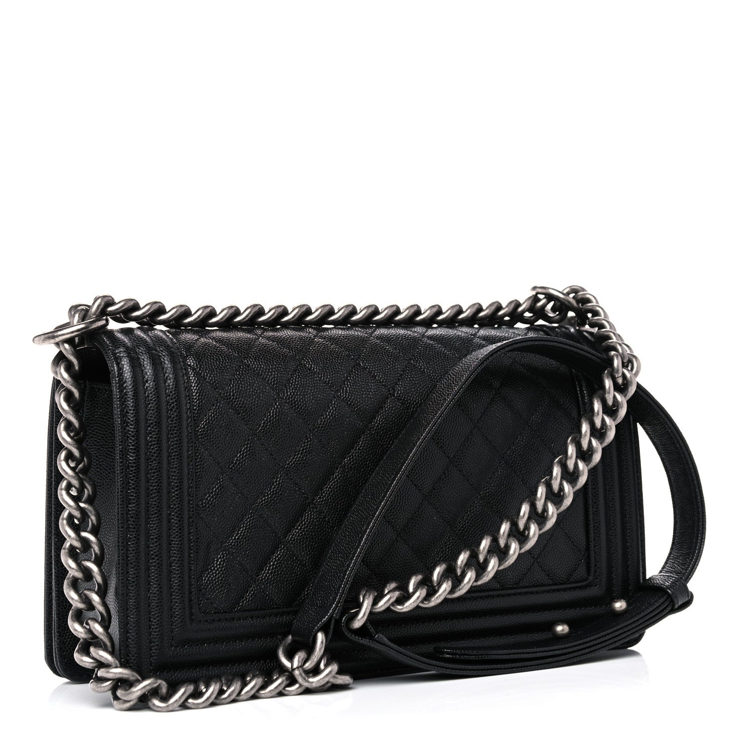 Chanel Caviar Quilted Medium Boy Flap Black 3 of 10