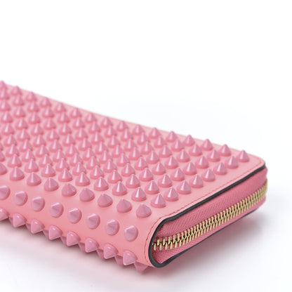 Christian Louboutin Calfskin Panettone Spiked Zip Around Wallet Pink 6 of 8