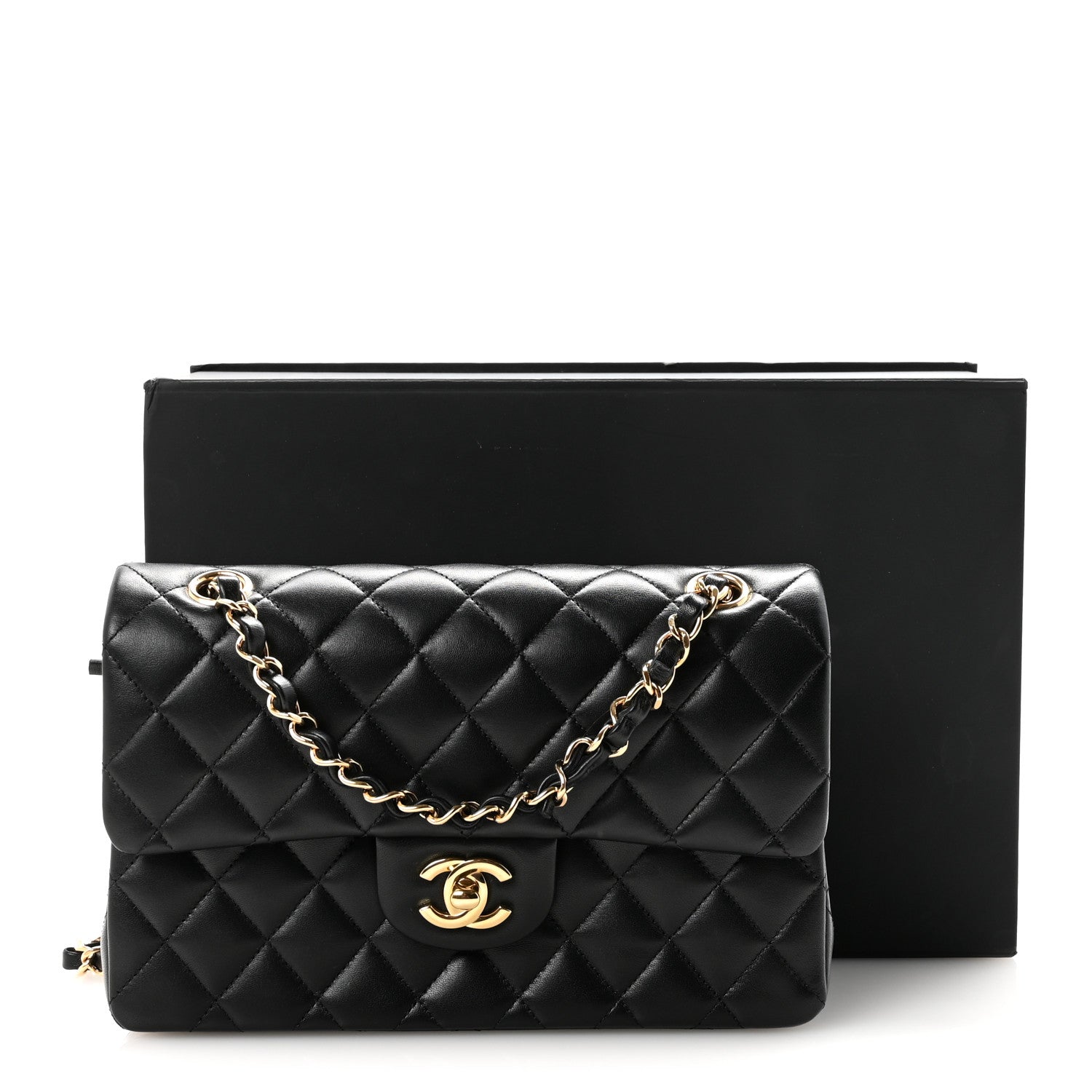 Chanel Lambskin Quilted Small Double Flap Black 11 of 11
