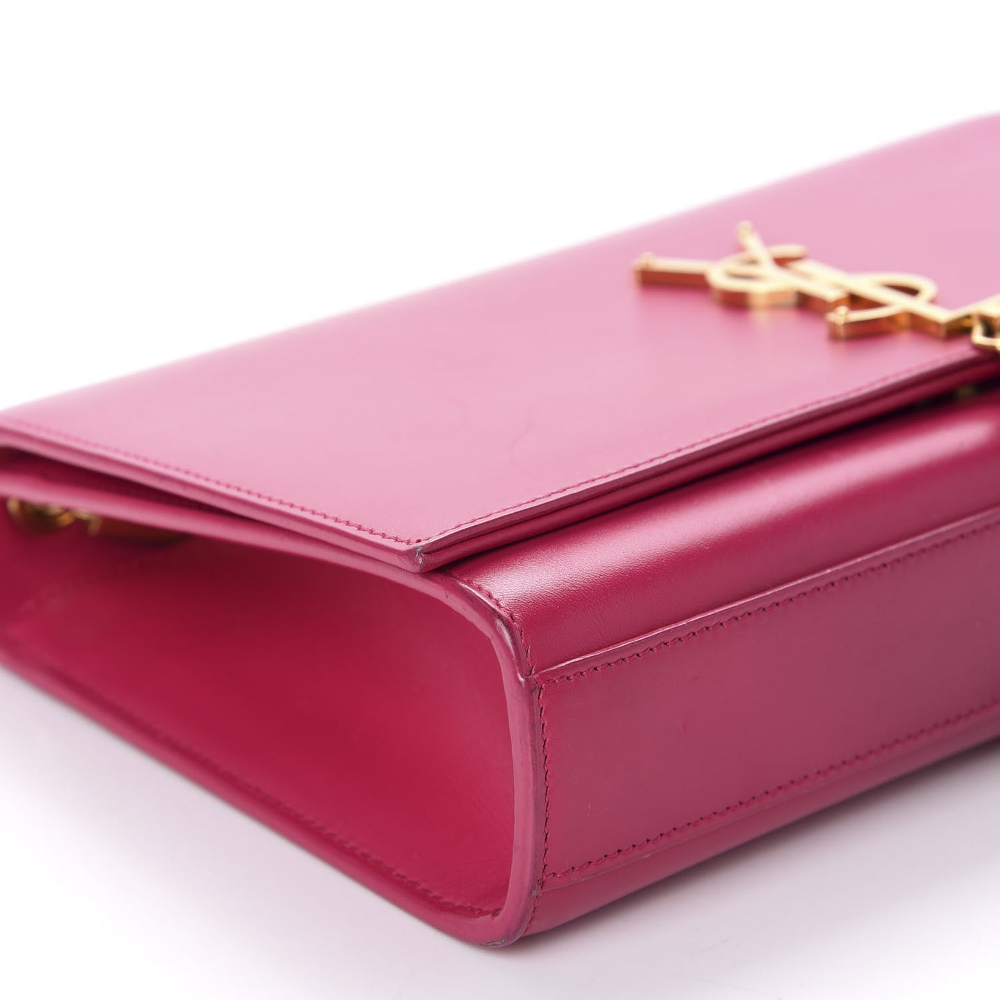 Smooth Calfskin Medium Classic Monogram Kate Tassel Satchel Fuchsia