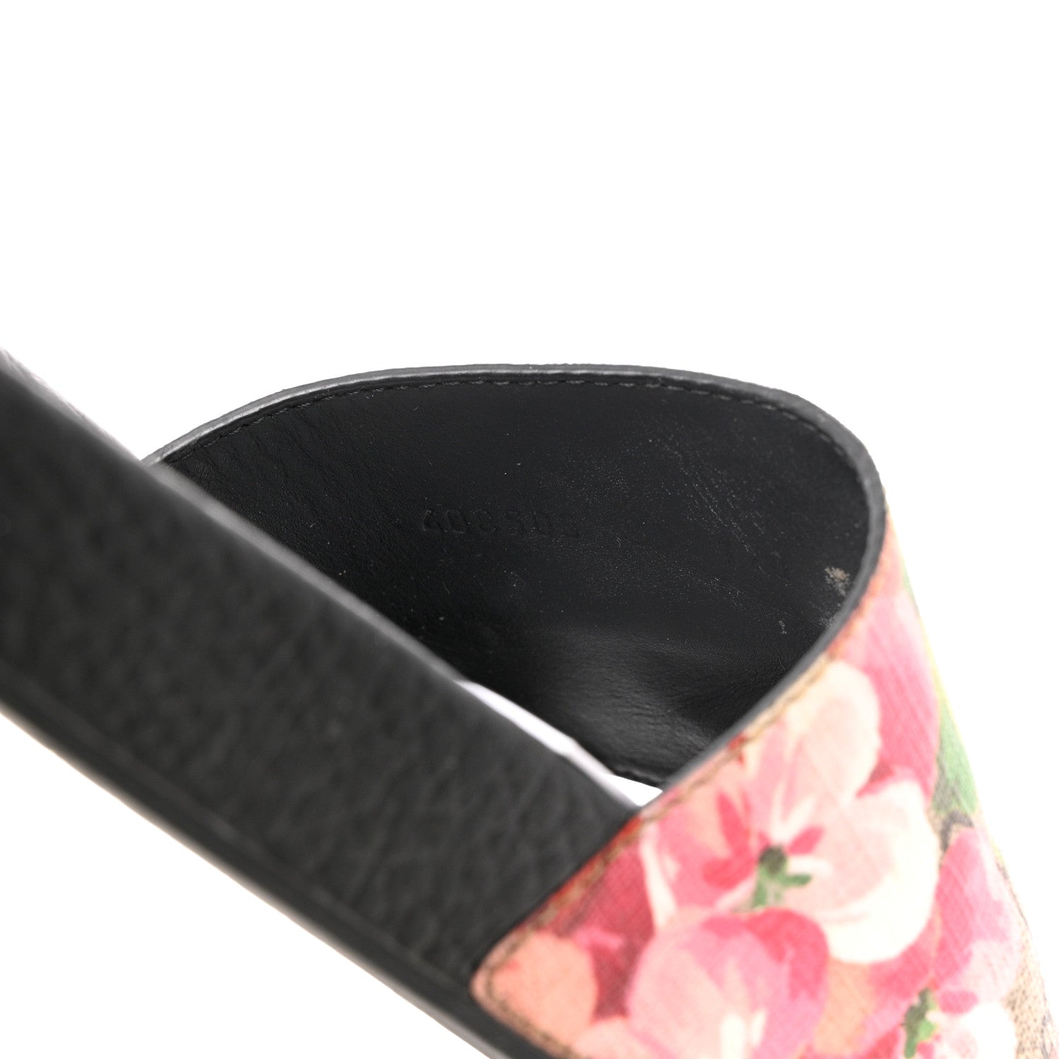 Gucci GG Supreme Monogram Blooms Slide Sandals 35 Beige Multicolor 6 of 11