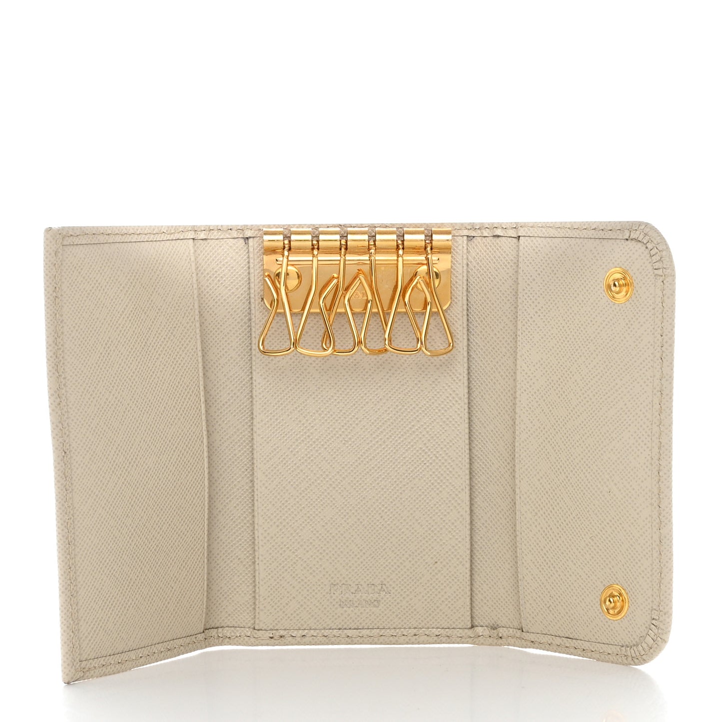 Saffiano Fiocco 6 Key Holder Talco