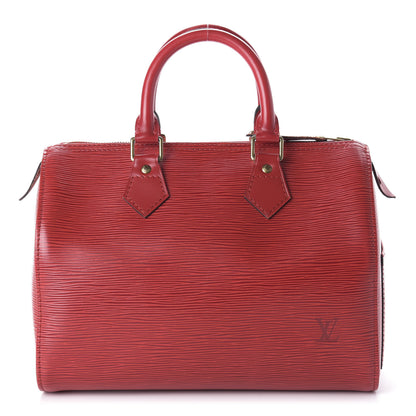 Louis Vuitton Epi Speedy 25 Castillan Red 1 of 11