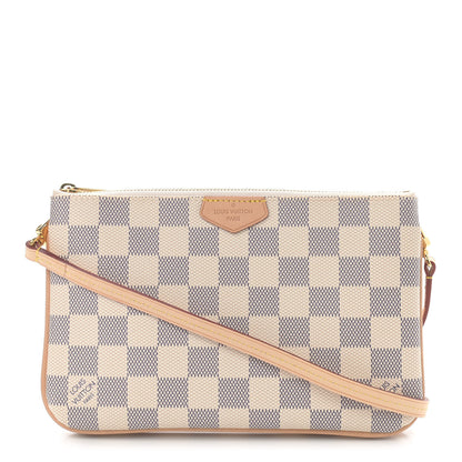 Louis Vuitton Damier Azur Double Zip Pochette 1 of 12