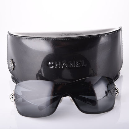 Chanel Swarovski Crystal Camellia CC Sunglasses 4164-B Black 8 of 8