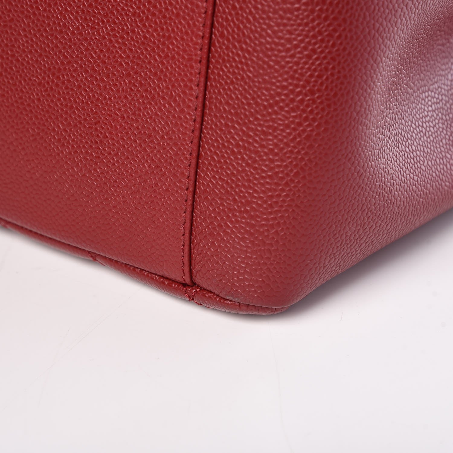 Chanel Caviar Quilted Grand Shopping Tote GST Red 11 of 14