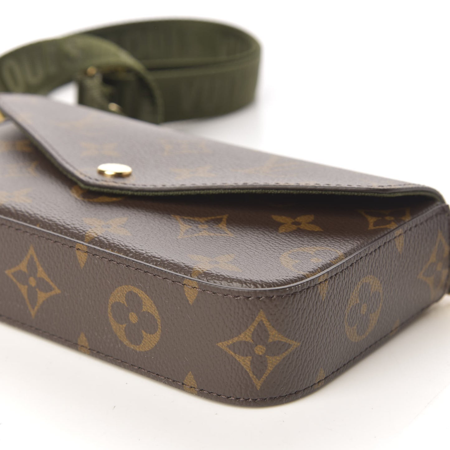 Monogram Felicie Strap & Go Kaki
