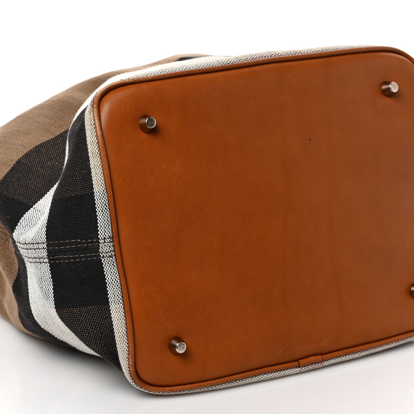 Canvas Mega Check Medium Ashby Hobo Saddle Brown