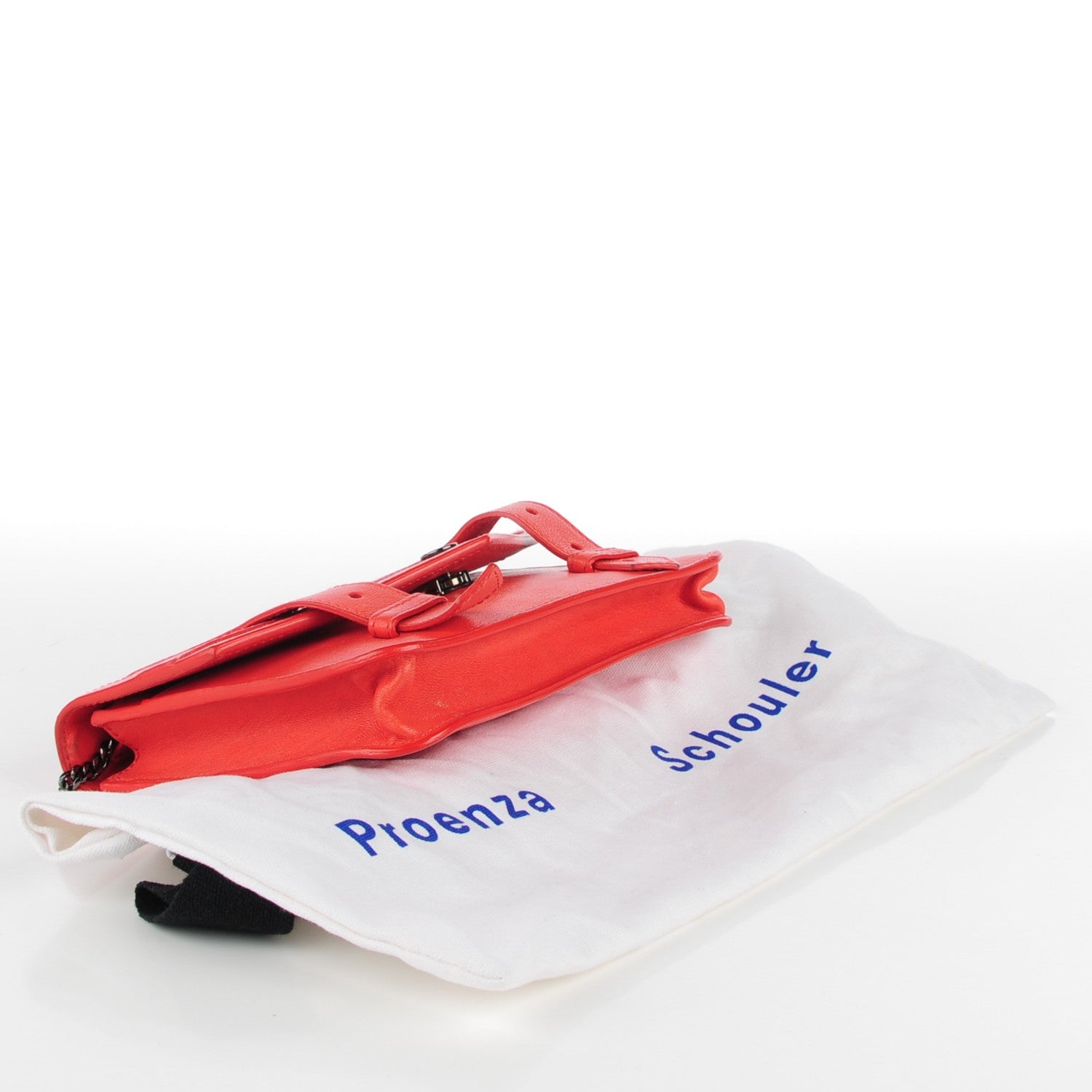 Proenza Schouler Lambskin PS1 Large Chain Wallet Deep Coral 4 of 7