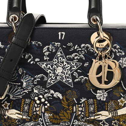 Christian Dior Embroidered L'Etoile Tarot Medium Lady Dior Blue Multicolor 7 of 9