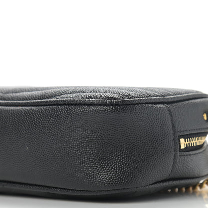 Saint Laurent Grain De Poudre Matelasse Monogram Mini Lou Camera Bag Black 10 of 11