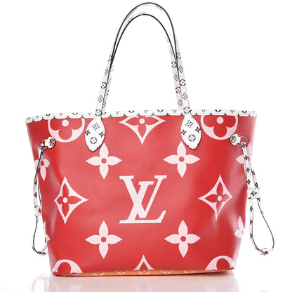 Louis Vuitton Monogram Giant Neverfull MM Rouge 3 of 12