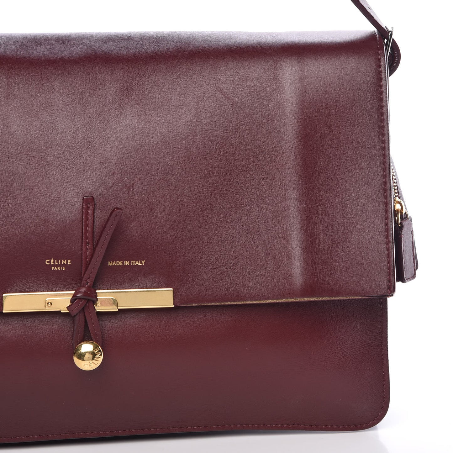 Calfskin Blade Flap Burgundy