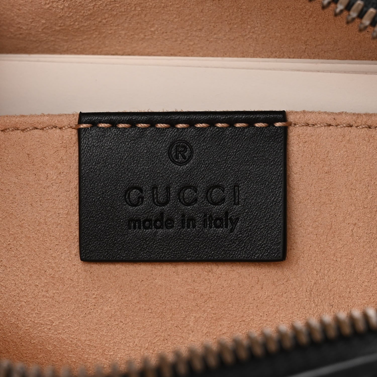 Gucci Calfskin Matelasse GG Marmont Belt Bag 85 34 Black 6 of 10