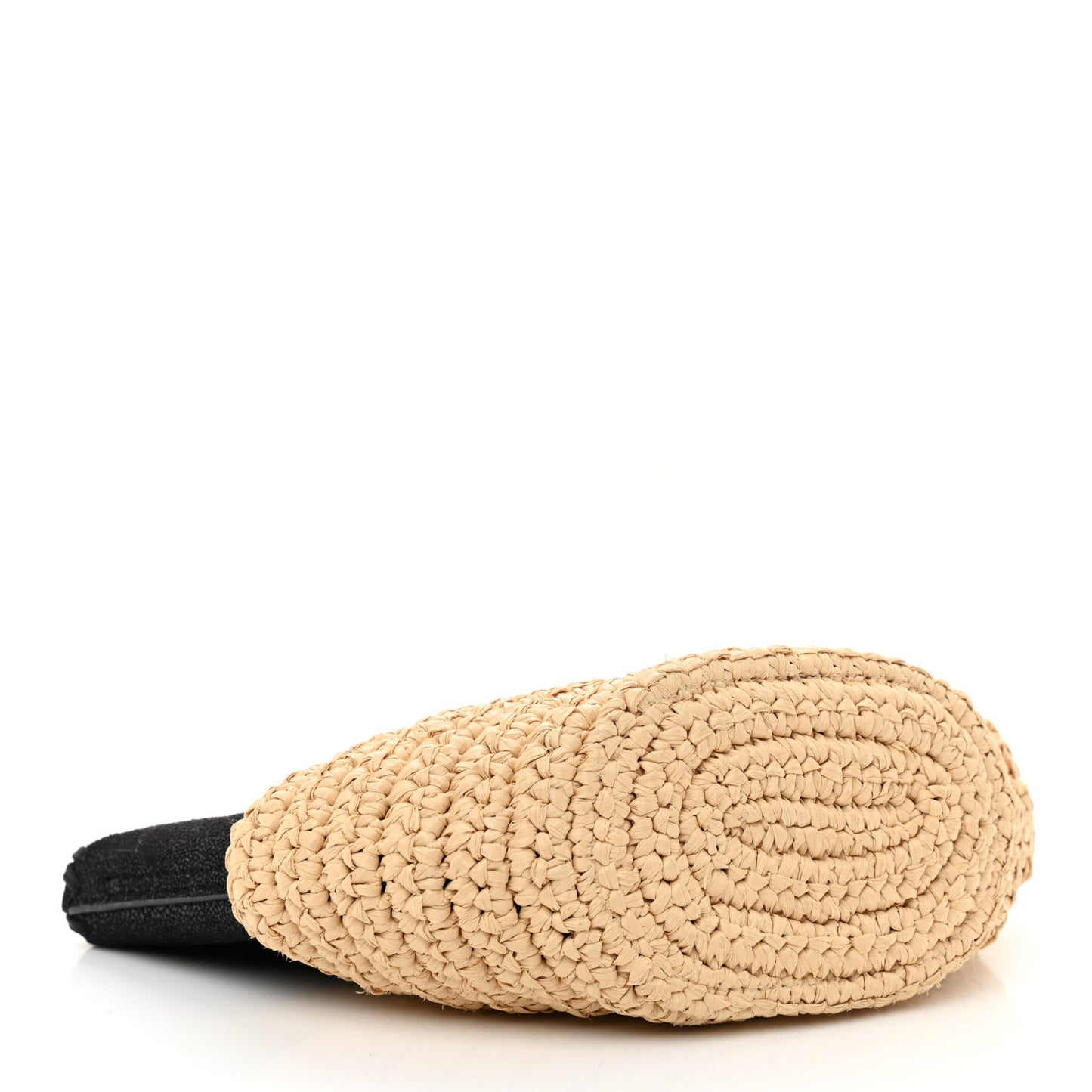 Shaggy Deer Raffia Mini Shoulder Bag Black