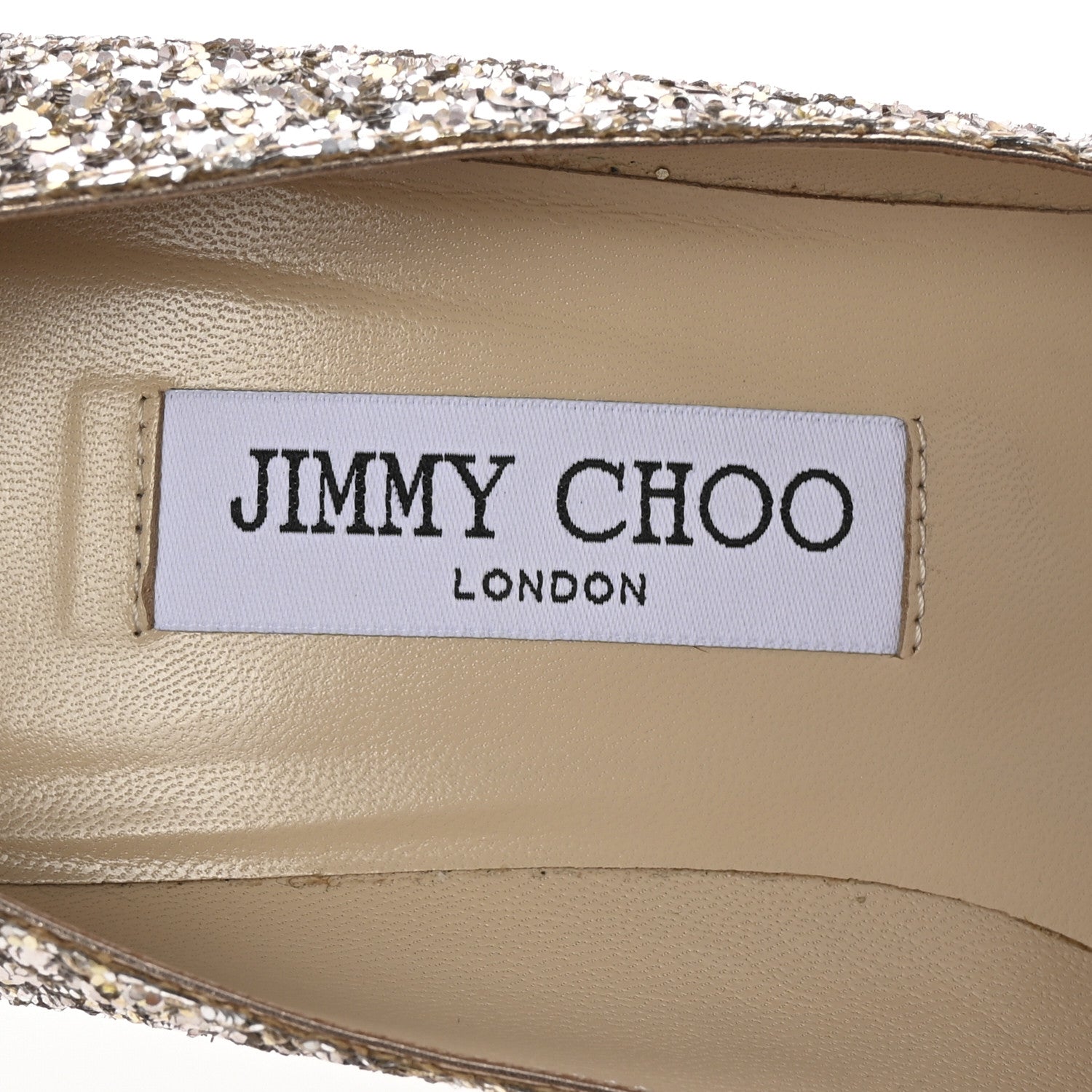 Jimmy Choo Coarse Glitter Degrade Romy 60 Pumps 37 Champagne 8 of 8