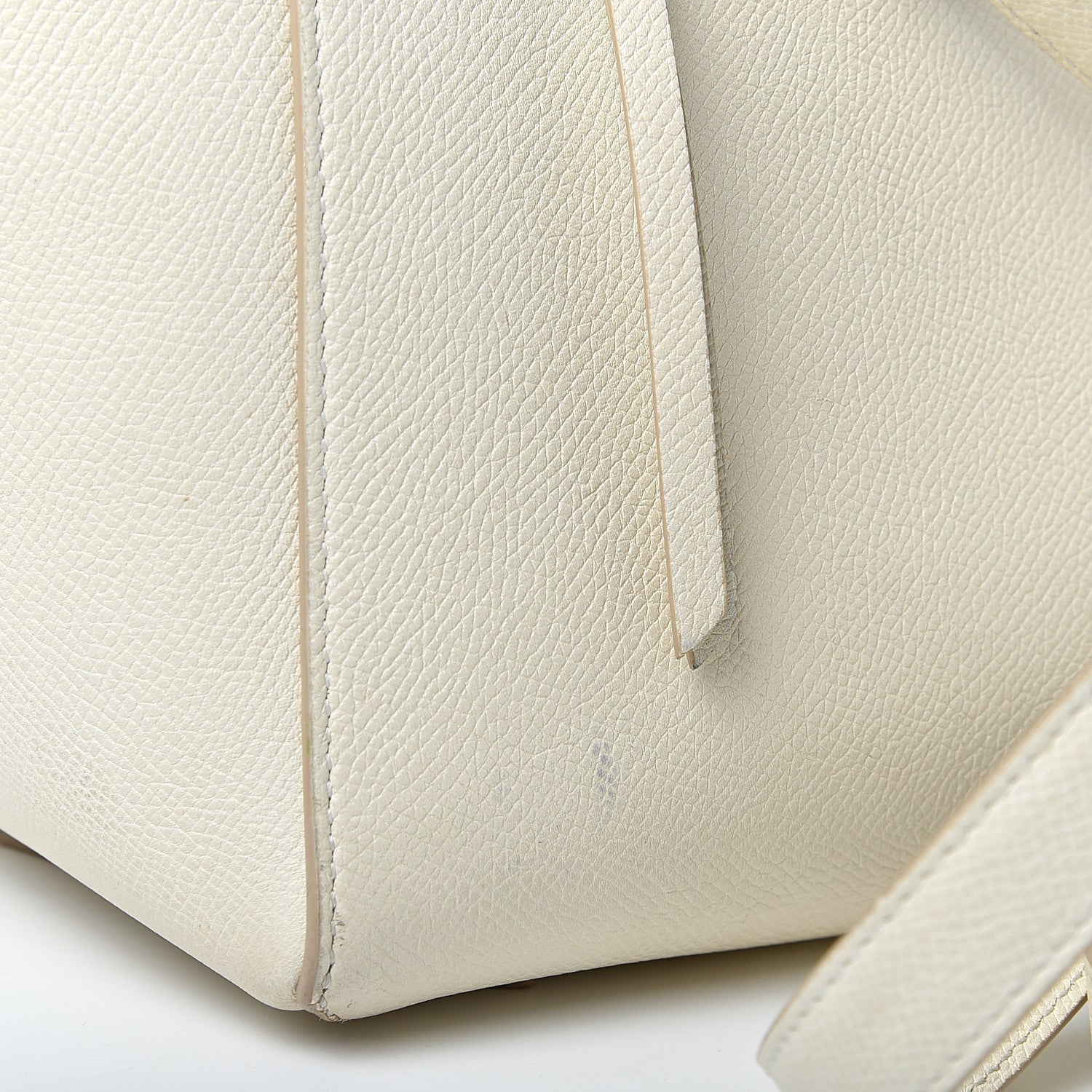 Celine Grained Calfskin Micro Belt Bag White 9 of 13
