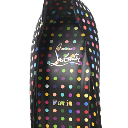 Christian Louboutin Suede Polka Dot Hot Chick 100 Pumps 40.5 Black Multicolor 7 of 8