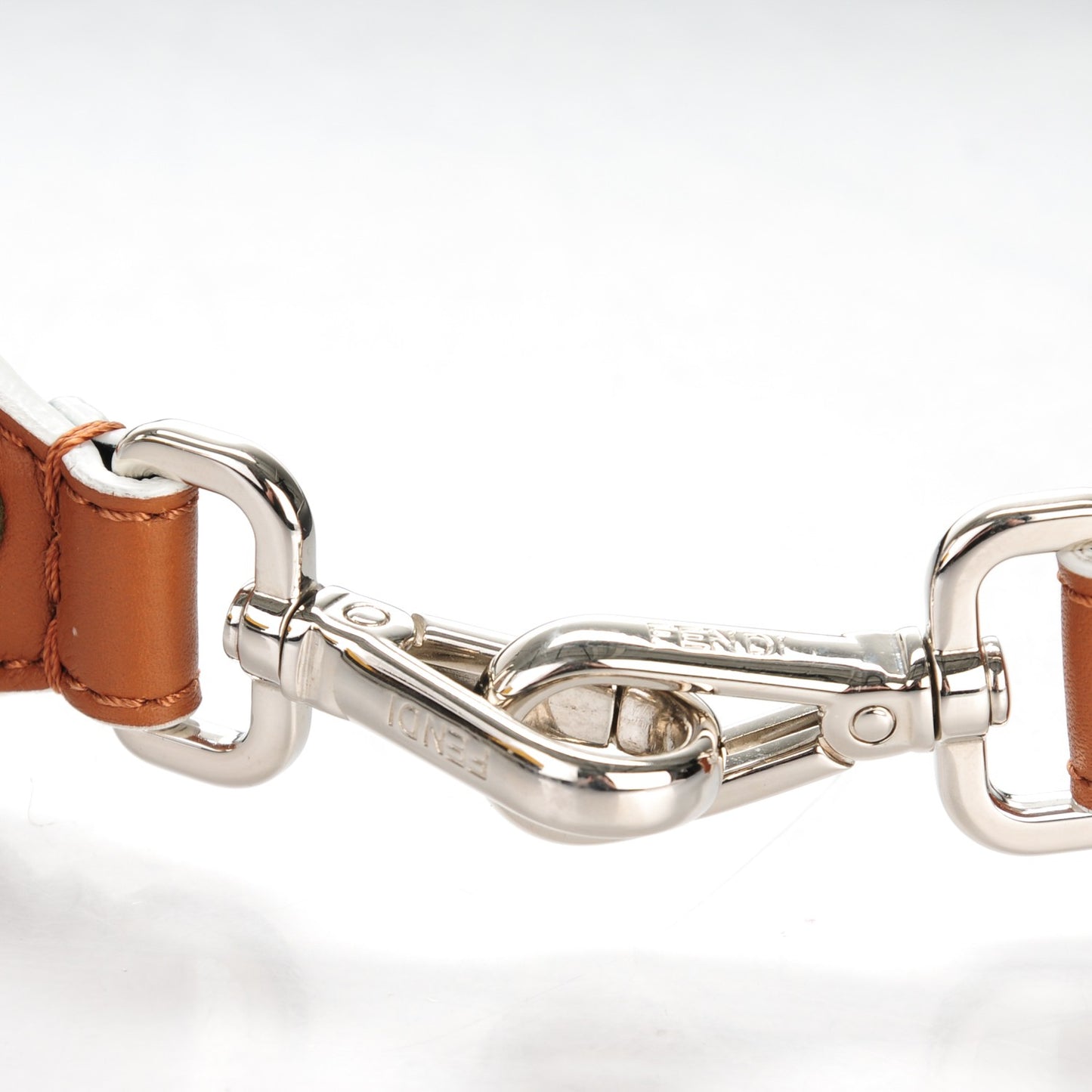 Calfskin Elaphe Flowerland Studded Strap You Brown Multicolor