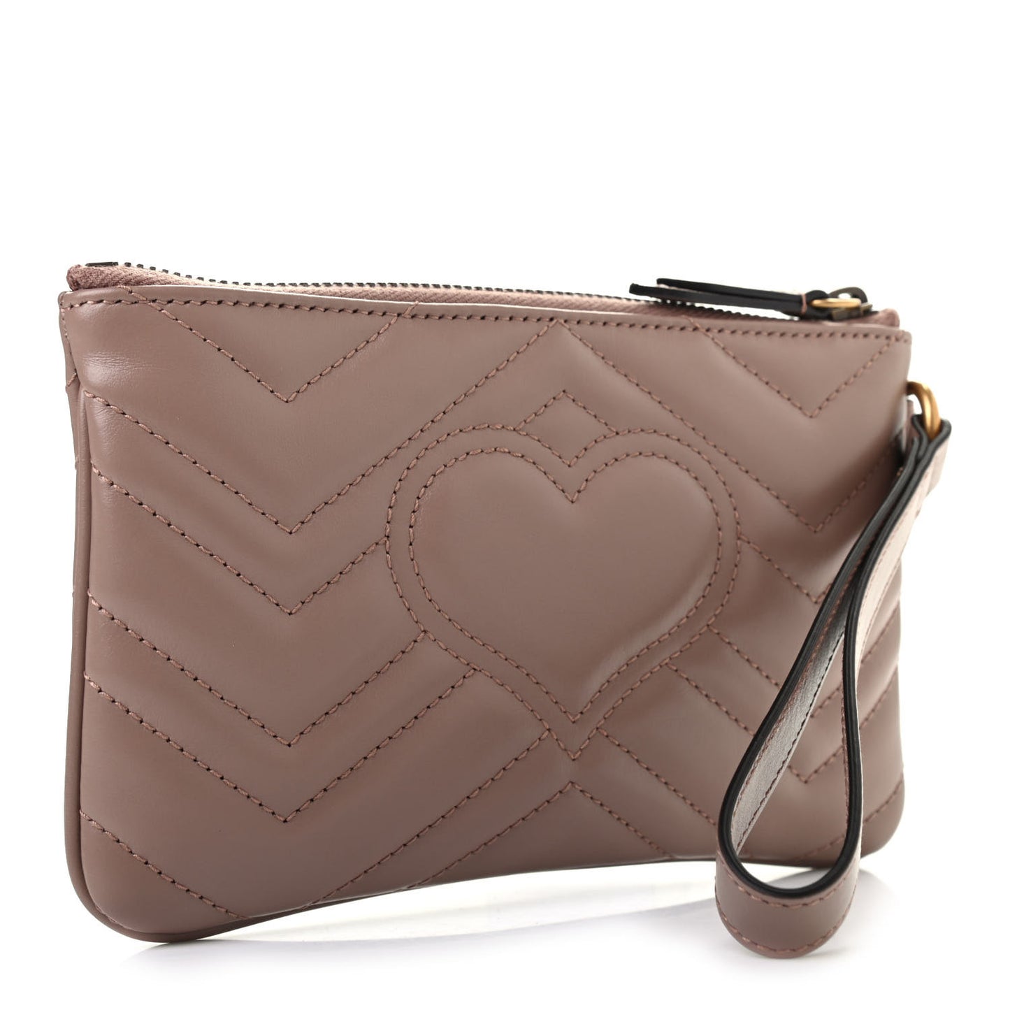 Calfskin Matelasse GG Marmont Wrist Wallet Porcelain Rose