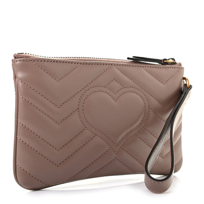 Gucci Calfskin Matelasse GG Marmont Wrist Wallet Porcelain Rose 3 of 7