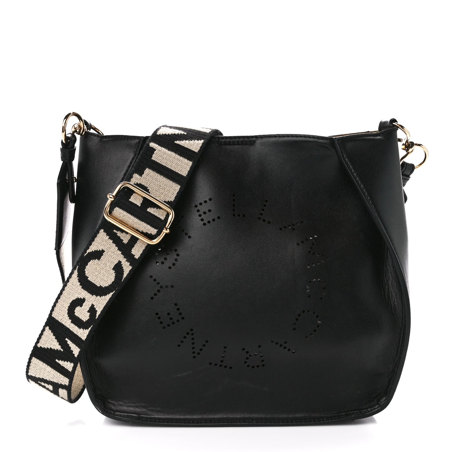 Eco Alter Nappa Perforated Logo Mini Crossbody Black
