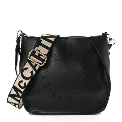 Stella McCartney Eco Alter Nappa Perforated Logo Mini Crossbody Black 1 of 12