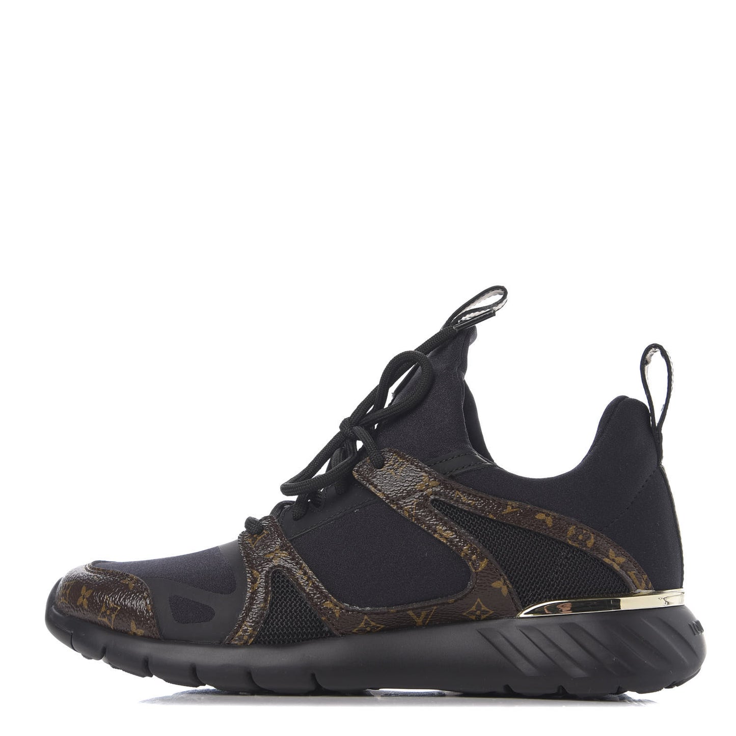 Technical Nylon Monogram Rubber Aftergame Sneakers 35.5 Black