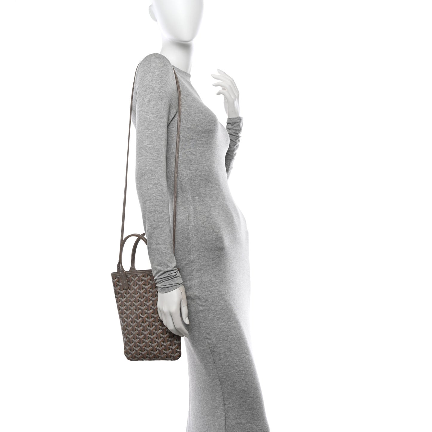 Goyardine Poitiers Claire Voie Tote Grege Khaki