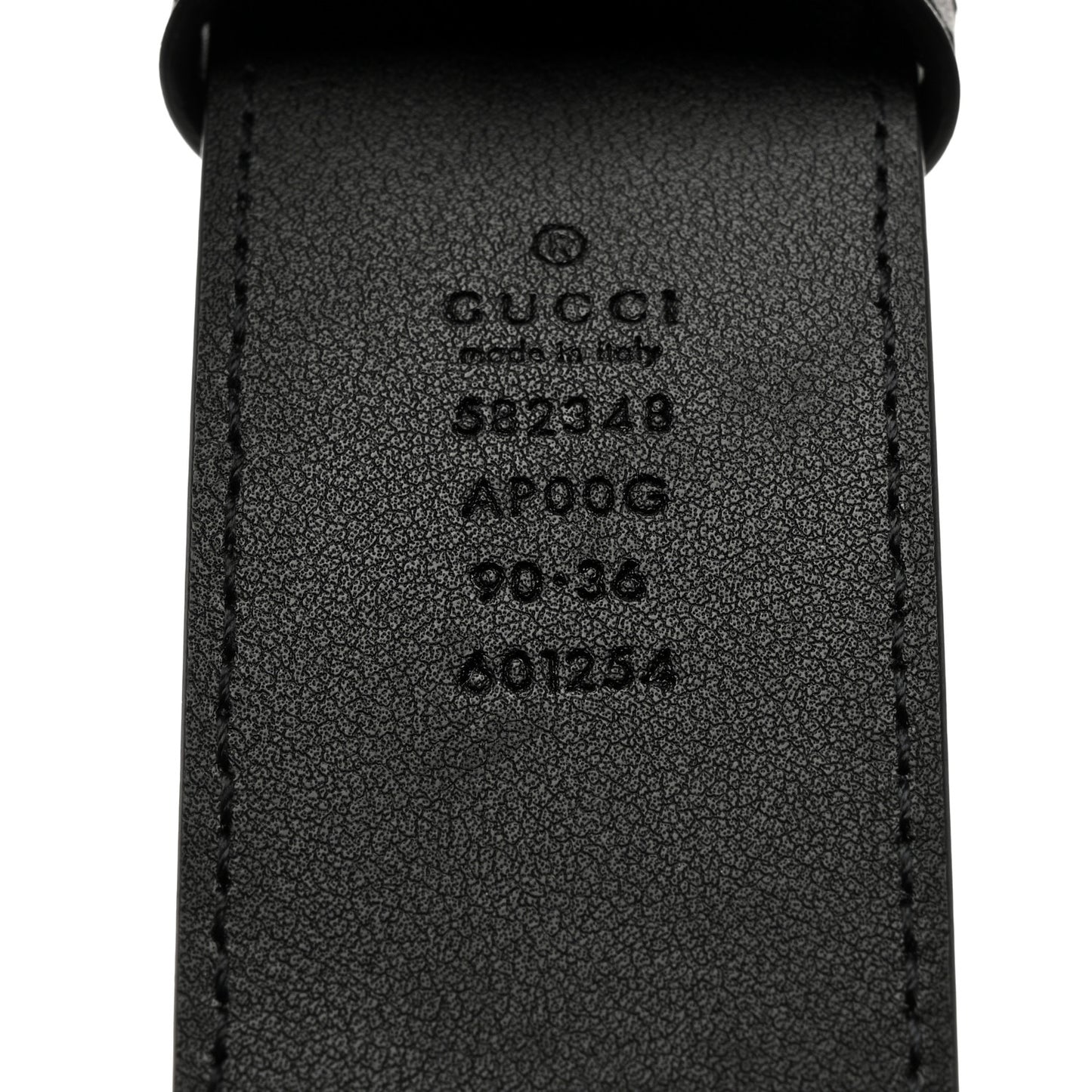 Moon Calfskin Scales Double G 40mm Belt 90 36 Black