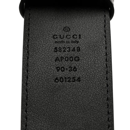 Gucci Moon Calfskin Scales Double G 40mm Belt 90 36 Black 3 of 6