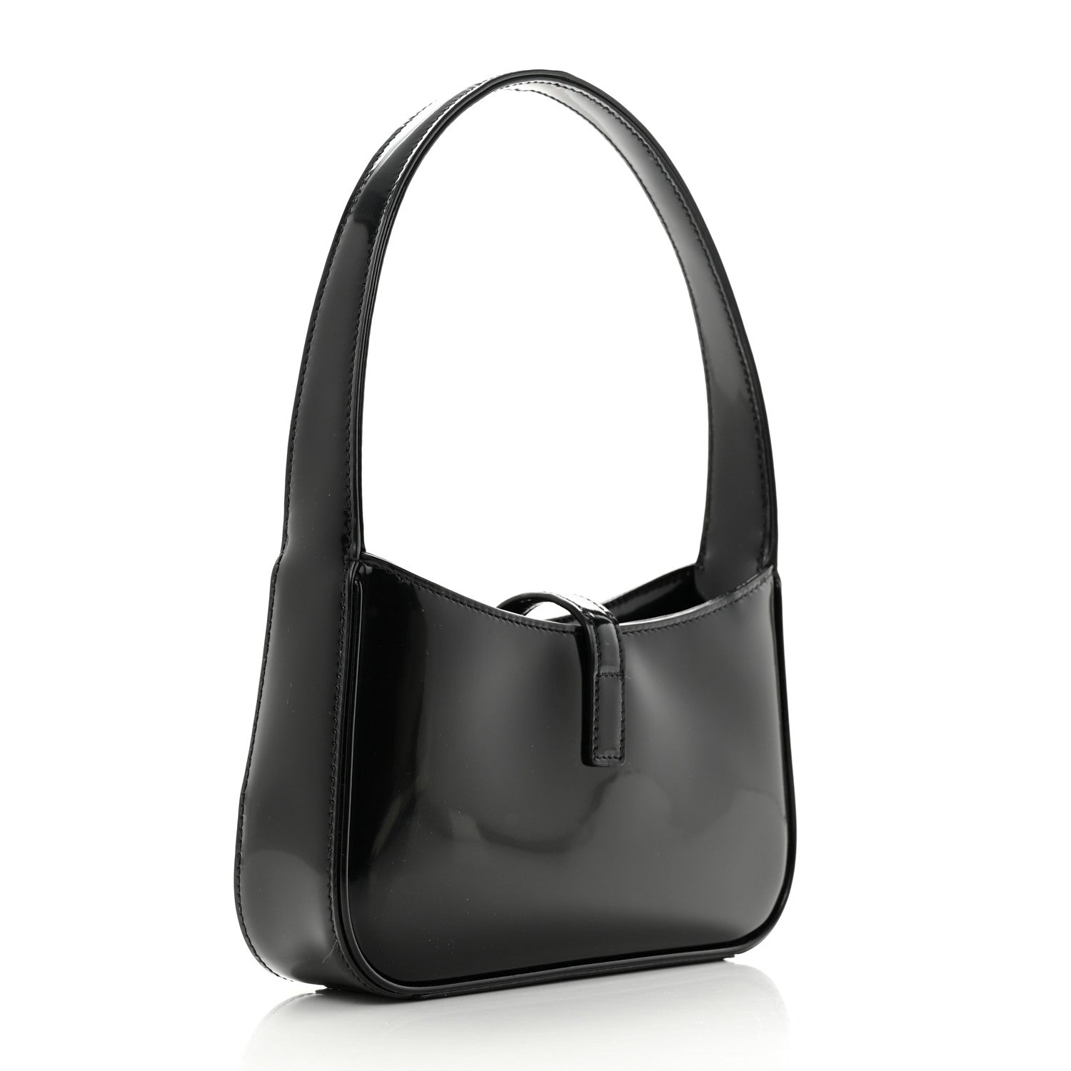 Saint Laurent Patent Calfskin Le 5 A 7 Mini Hobo Black 2 of 10