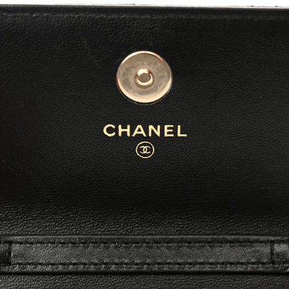 Chanel Shiny Lambskin Ribbon Quilted Flap Belt Bag Black 6 of 11