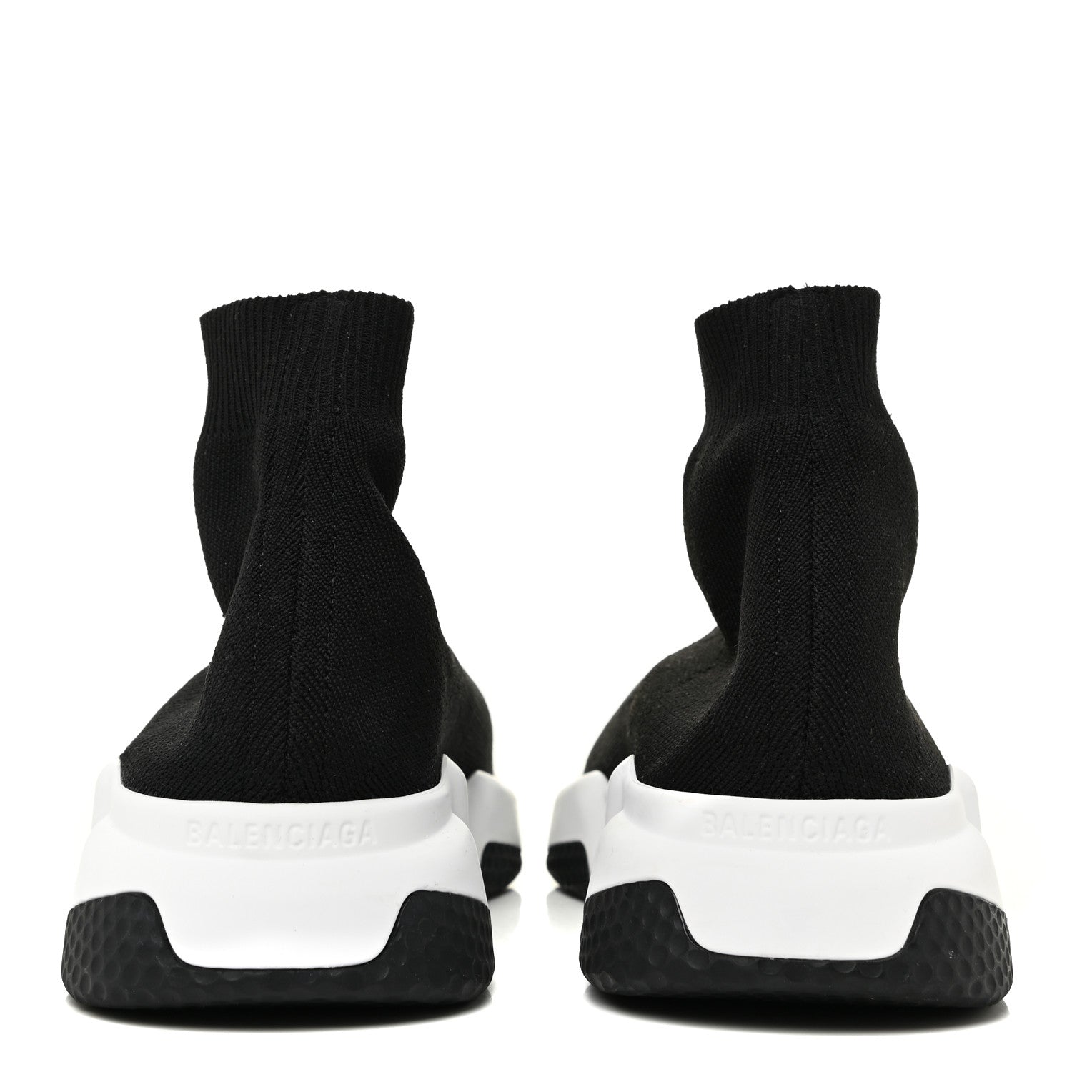 Balenciaga Neoprene Knit Womens Speed Sneakers 38 Black White 3 of 7