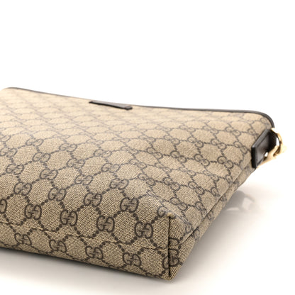 Gucci GG Plus Monogram Medium Flat Messenger Bag Dark Brown 10 of 11