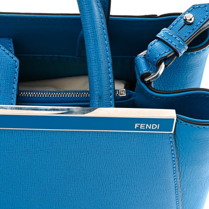 Fendi Vitello Elite Petite 2Jours Tote Blue Royal 11 of 12