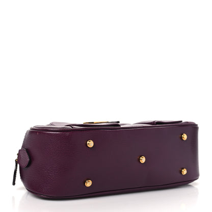 Christian Dior Calfskin Mini Saddle Bowler Purple 4 of 13