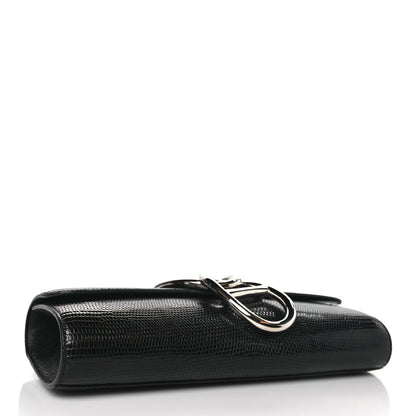 Hermes Lizard Egee Clutch Black 4 of 9