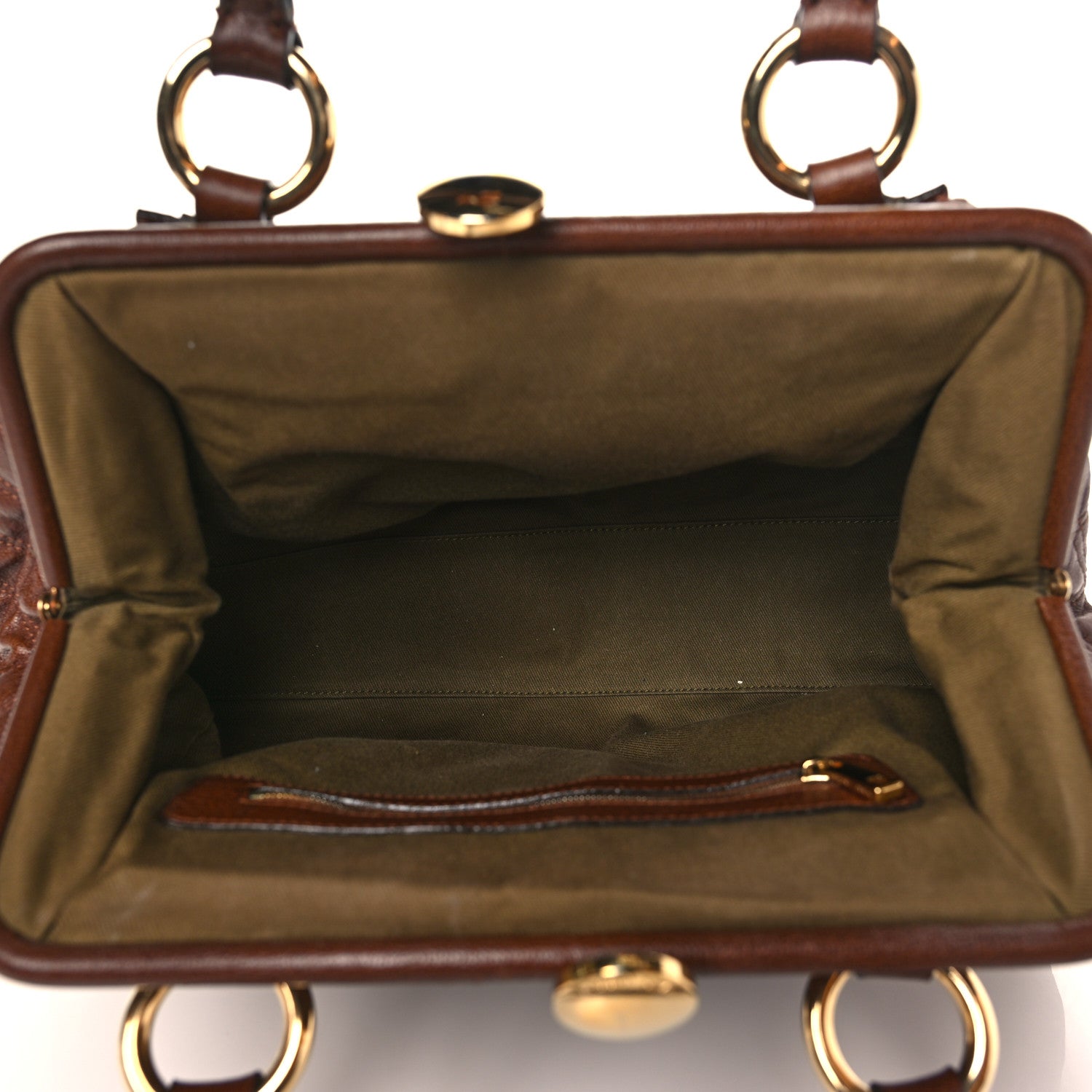 Marc Jacobs Calfskin Quilted Stam Brown 5 of 9